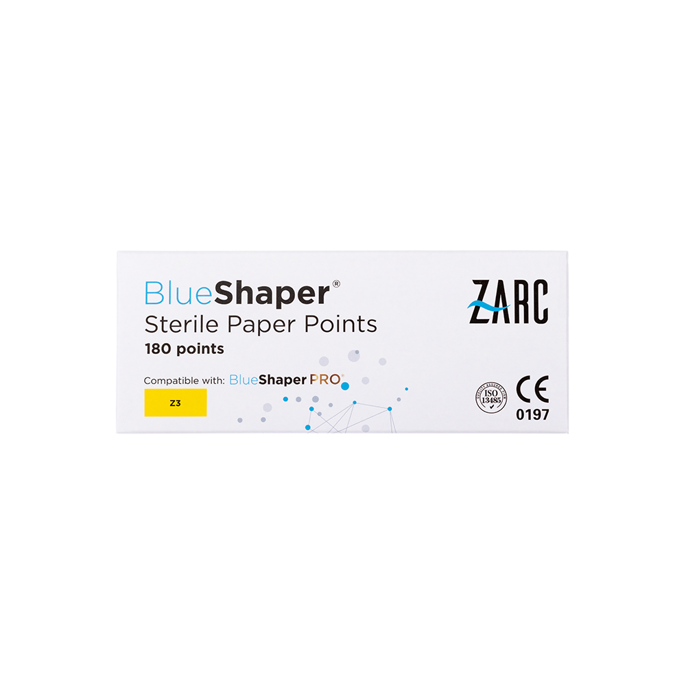 Pontas de papel estéreis BlueShaper da Zarc