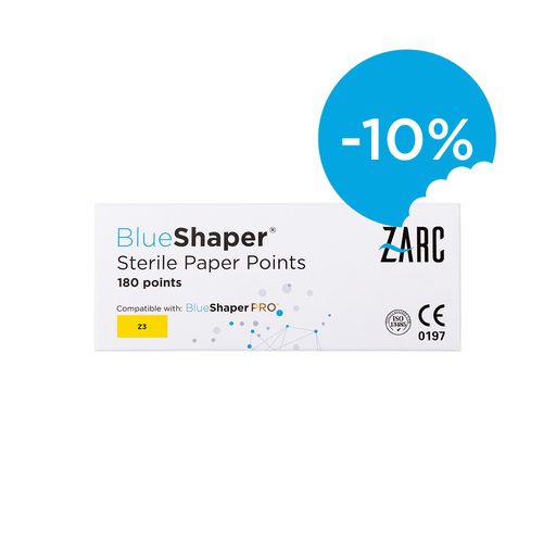 Pontas de papel estéreis BlueShaper da Zarc