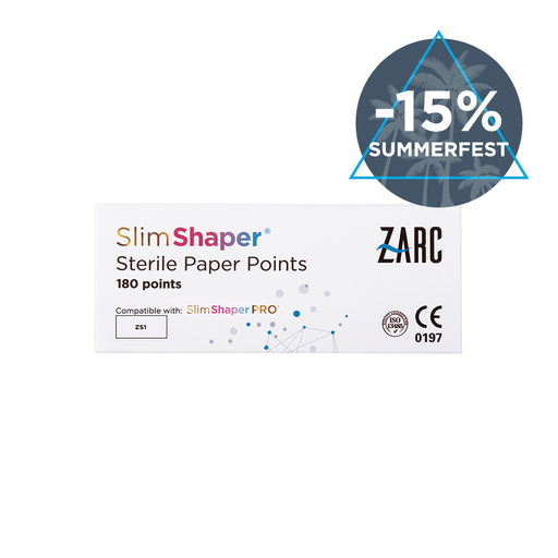 Pontas de papel estéreis SlimShaper da Zarc